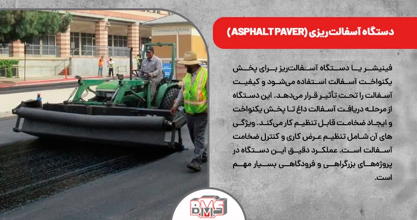 دستگاه آسفالت ریزی (Asphalt Paver) 