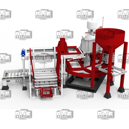 دستگاه اتوماتیک خط تولید جدول وت پرس 3 ایستگاه Wet Press - TB1200